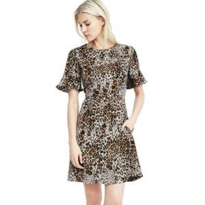 Banana Republic Flutter sleeve leopard print dress (NWT) size 6